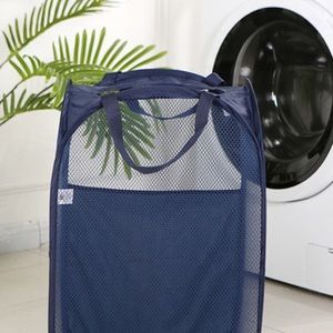 NWT New In Bag Blue Laundry Home Household Clothes Storage Basket